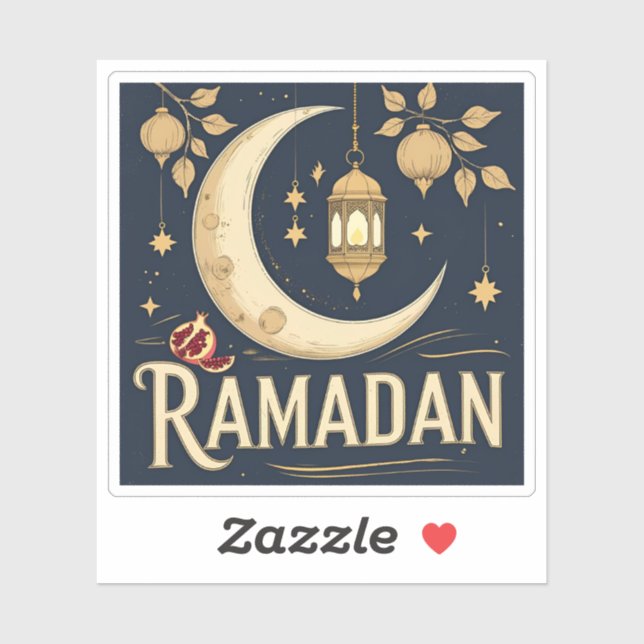 Ramadan fängt Licht, Rhythmus und Reflexion ein Aufkleber (Blatt)