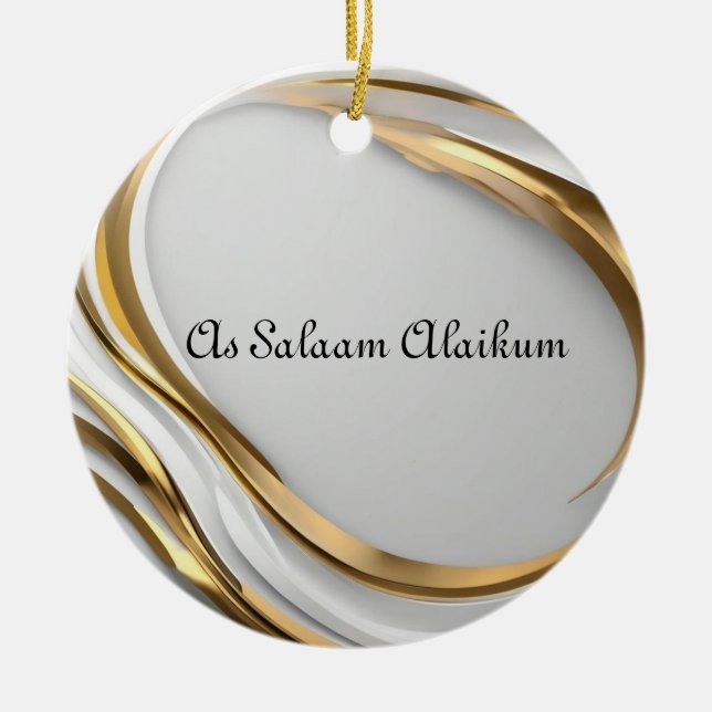 Ramadan-Geschenk als Salaam-Alaikum-muslimische Wo Keramik Ornament (Vorne)