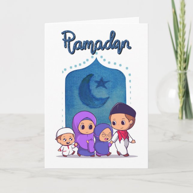Ramadan-Grußkarte  Karte (Vorderseite)