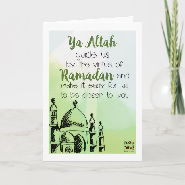 Ramadan - Heiliger Monat Segen - Dua Karte (Vorderseite)
