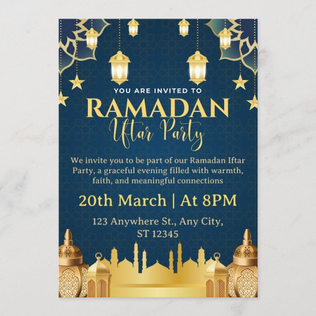 Ramadan Iftar Invitation Card (Devant)
