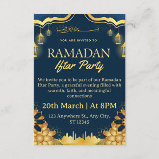 Ramadan Iftar Invitation Card Einladung