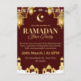 Ramadan Iftar Invitation Card Einladung