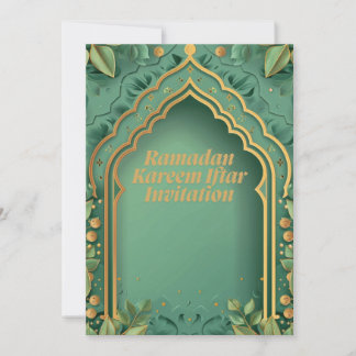 Ramadan Iftar Invitation Elegant Crescent Design Einladung