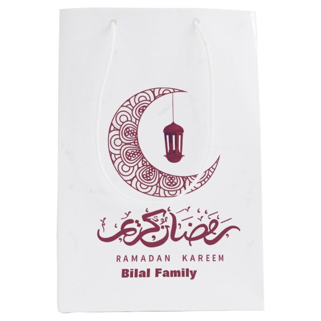Ramadan Kareem Arabische Kalligrafie Mittlere Geschenktüte (Vorderseite)