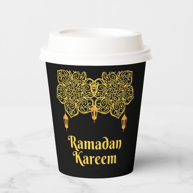 Ramadan Kareem Bedeutung - Eid Mubarak 2026 Pappbecher (Vorderseite)