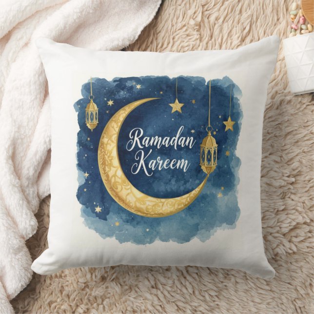 Ramadan Kareem Blue Moon Pillow Kissen (Decke)