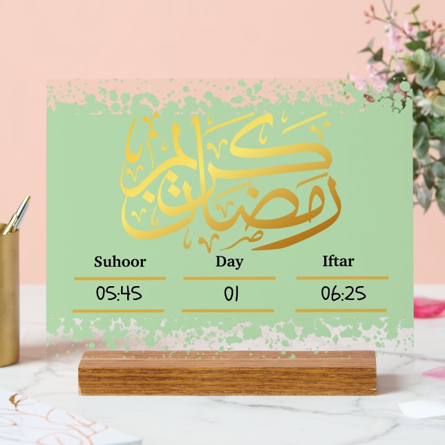 Ramadan Kareem Calender Decorative Acrylschild (Von Creator hochgeladen)