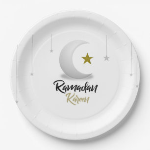 Ramadan Kareem Crescent Design - Islamischer Mubar Pappteller