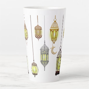 Ramadan Kareem Crescent Lanterns Mubarak Islamic Milchtasse