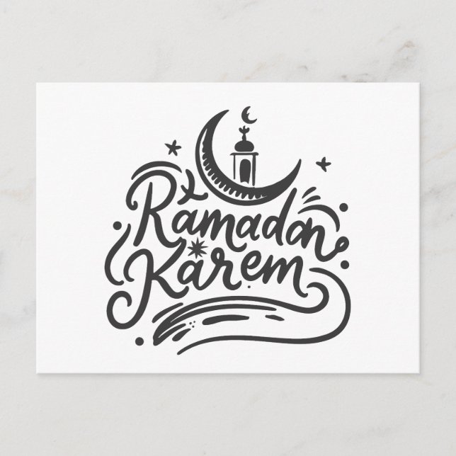 Ramadan Kareem Crescent Moon seht Fasting Postkarte (Vorderseite)