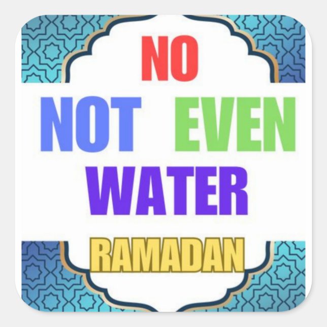 Ramadan Kareem -Eid Mubarak - Happy Eid Quadratischer Aufkleber (Vorderseite)