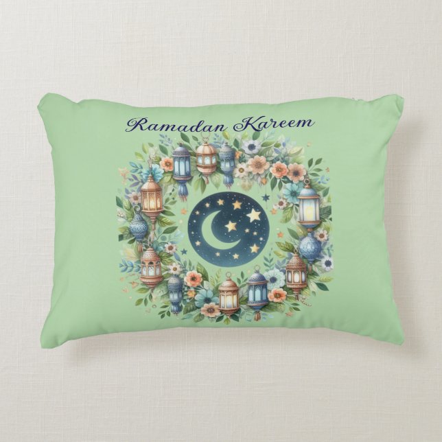 Ramadan Kareem & Eid Mubarak Islamic Accent Pillow Dekokissen (Vorderseite)