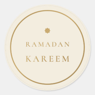 Ramadan Kareem Elegant Creme Gold Aufkleber
