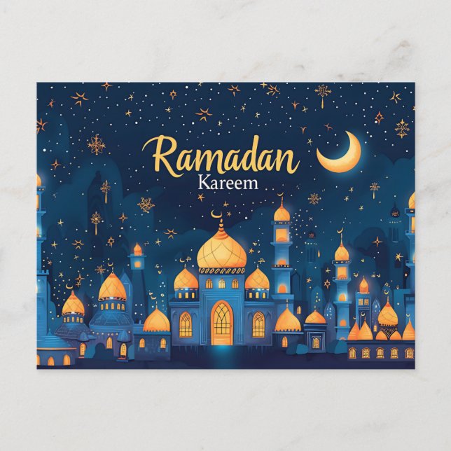 Ramadan Kareem Feiertagspostkarte (Vorderseite)
