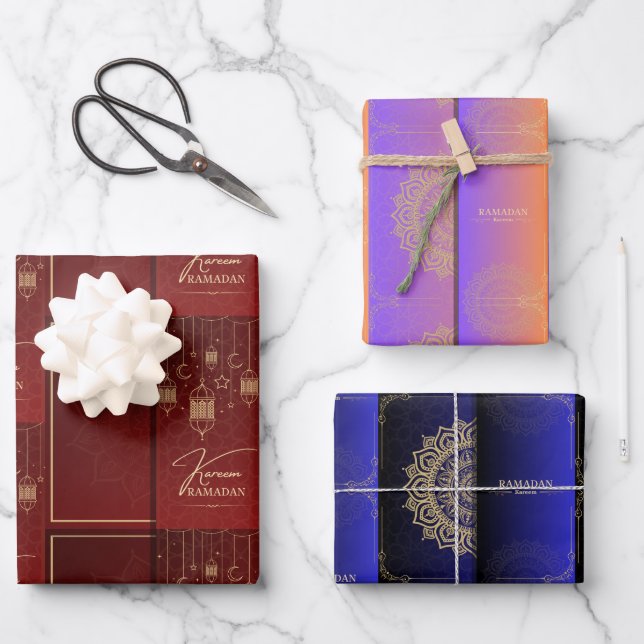 Ramadan Kareem Geschenkpackung Geschenkpapier Set (Vorderseite)