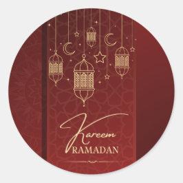 Ramadan Kareem Geschenkpackung Runder Aufkleber