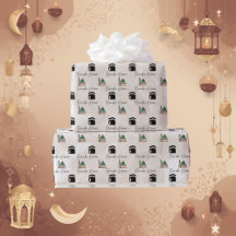 Ramadan Kareem-Geschenkpapier – Kaaba & Masjid
