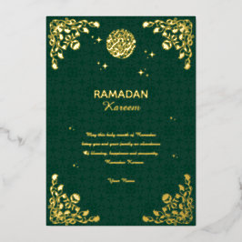 Ramadan Kareem Gold Foil Islamic Invitation Folieneinladung