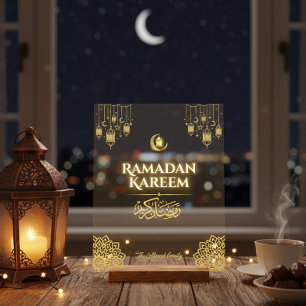 Ramadan Kareem Gold Islamisches Acrylschild Person