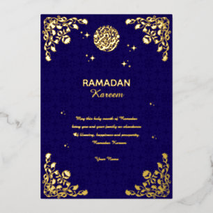 Ramadan Kareem Goldfolie Islamische Einladung