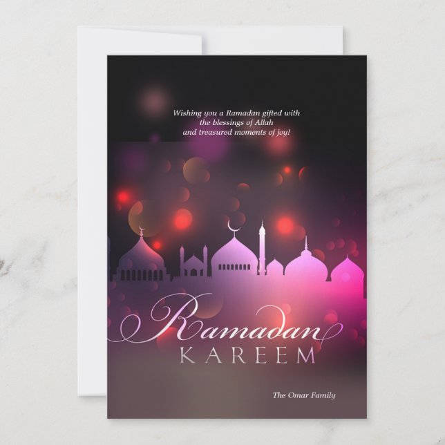 Ramadan Kareem Grußkarte Feiertagskarte (Vorderseite)