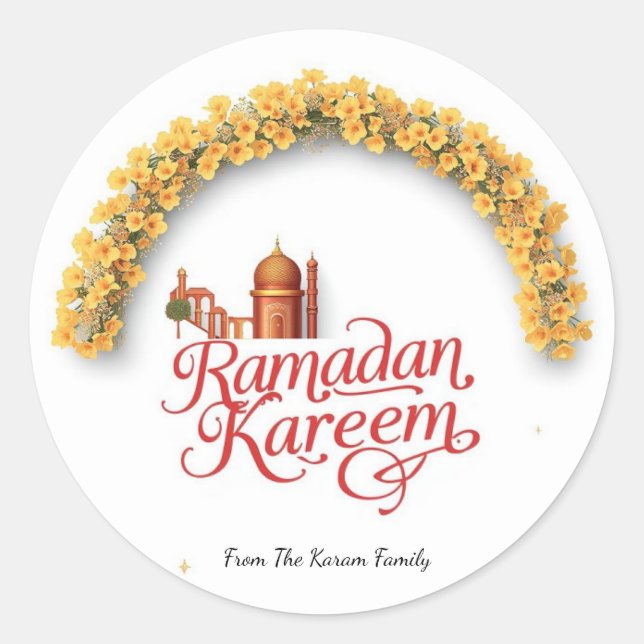 Ramadan Kareem holiday  Runder Aufkleber (Vorderseite)