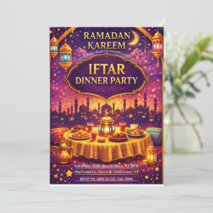 Ramadan Kareem Iftar-Abendessen Party-Einladung Einladung