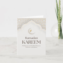 Ramadan Kareem Lantern & Crescent Art Feiertagskarte