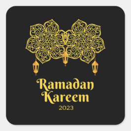 Ramadan Kareem Meaning - Eid Mubarak 2023 Quadratischer Aufkleber