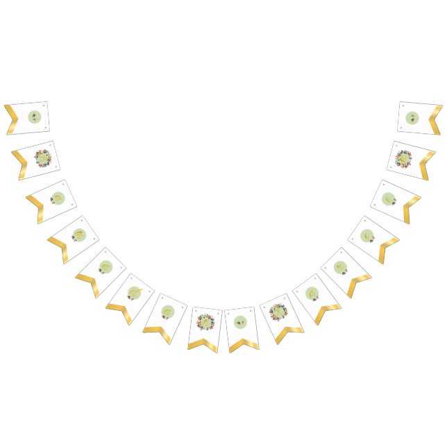 RAMADAN KAREEM MIT BLUMEN WIMPELKETTE (Alle)