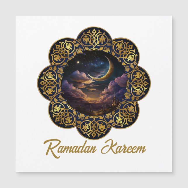 RAMADAN KAREEM MUBARAK 2024 EID MUBARAK MAGNETKARTE (Vorderseite)