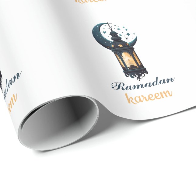 Ramadan Kareem Mubarak Lantern ramadan 2024 Geschenkpapier (Rolleneckpunkt)
