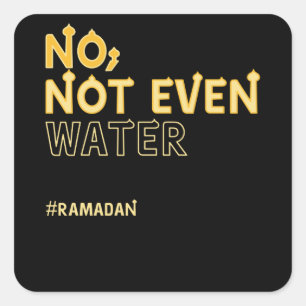 Ramadan Kareem Mubarak verbraucht kein Wasser Quadratischer Aufkleber