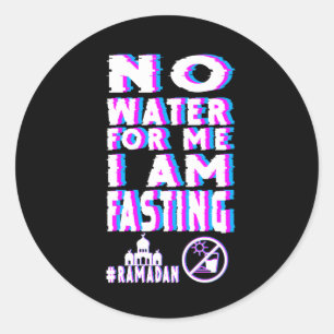 Ramadan Kareem Mubarak verbraucht kein Wasser Runder Aufkleber