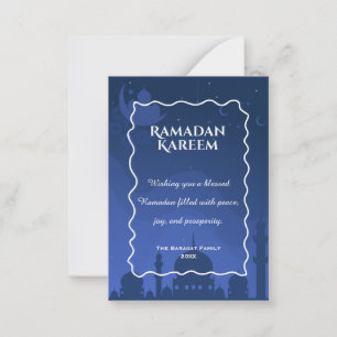 Ramadan Kareem Personalisierte Grußkarte Elegant Mitteilungskarte