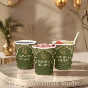 Ramadan Kareem Ramadan Moubarak Gobelets en papier