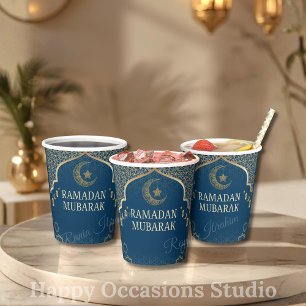 Ramadan Kareem Ramadan Moubarak Gobelets en papier