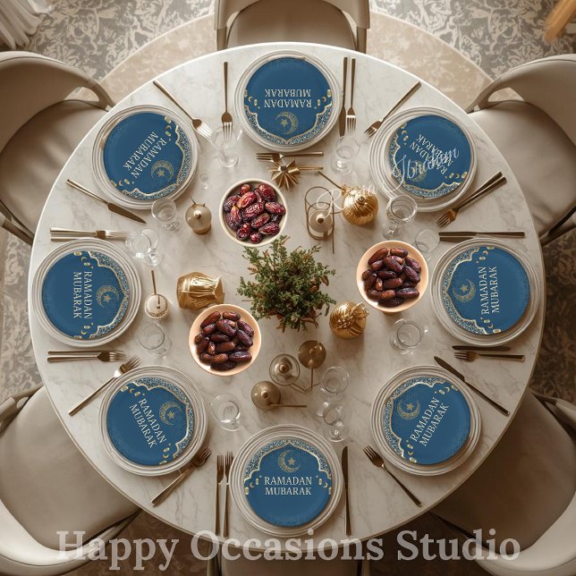 Ramadan Kareem Ramadan Mubarak Pappteller (Von Creator hochgeladen)