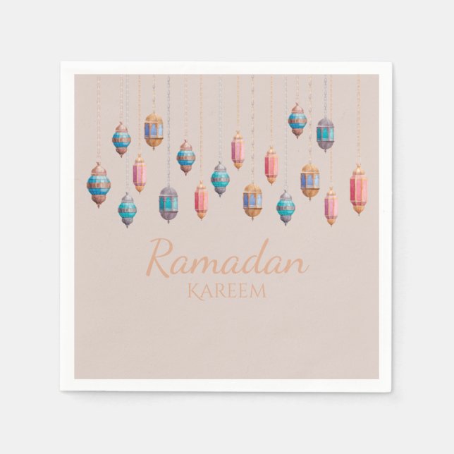 Ramadan Kareem Thema Napkin zum Feiern Serviette (Vorderseite)