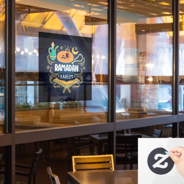 Ramadan Kareem Zuhause oder Business Fensteraufkleber (Restaurantfenster)