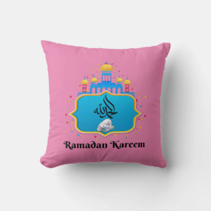 Ramadan Karemm auf Arabisch und Eid Mubarak Kissen