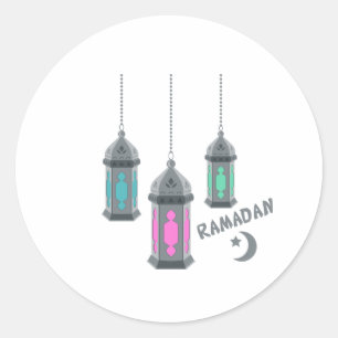 Ramadan Lanterns Runder Aufkleber