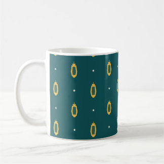 Ramadan-Laternen Teal- und Goldmuster-Kaffeetasse Kaffeetasse