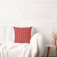 Ramadan Mandala Red und Dark Green Throw Kissen