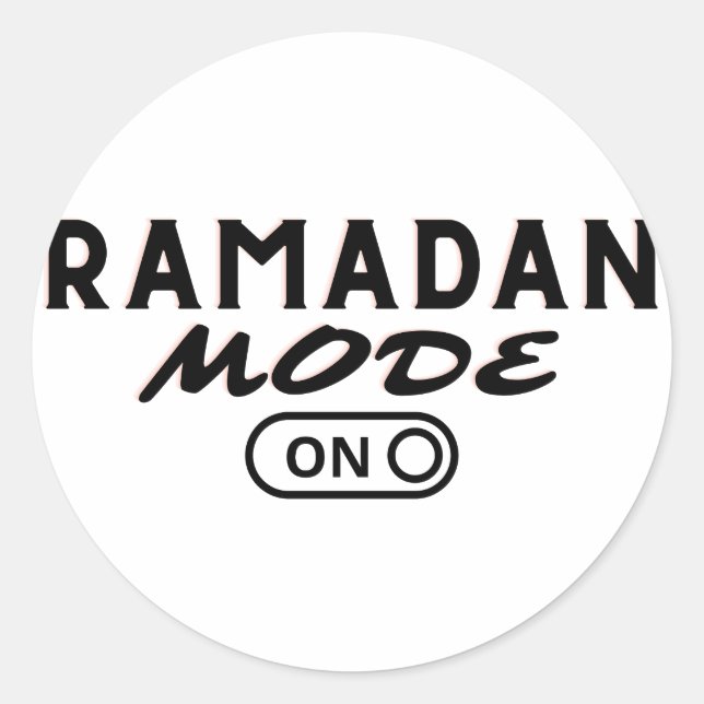 Ramadan Mode ON -2023- Runder Aufkleber (Vorderseite)