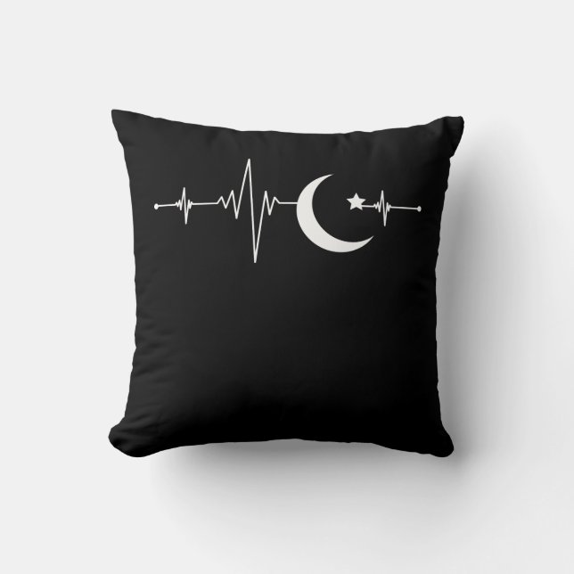 Ramadan Moon Islam Herzschlag Moslem Kissen (Vorderseite)