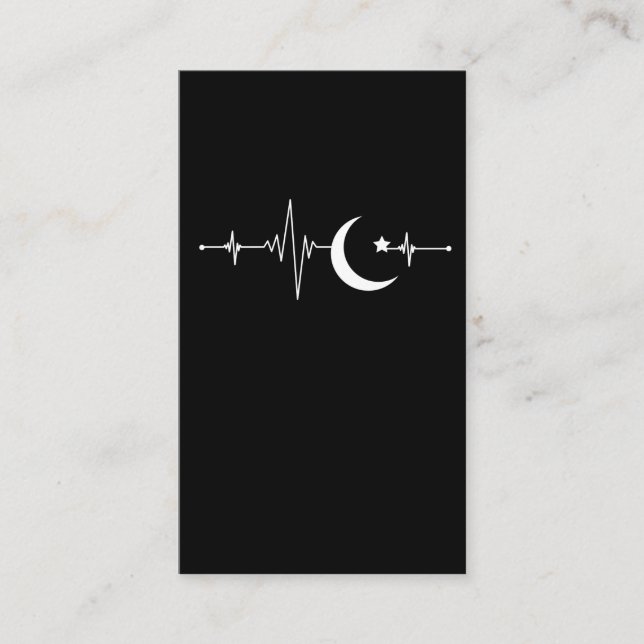 Ramadan Moon Islam Herzschlag Moslem Visitenkarte (Vorderseite)