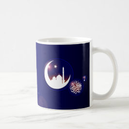 Ramadan Moschee im Crescent Moon mit Fanous Blue Kaffeetasse