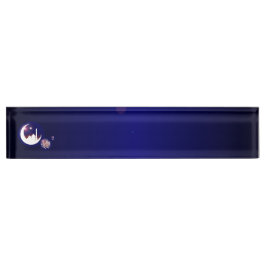 Ramadan Moschee im Crescent Moon mit Fanous Blue Namensplakette